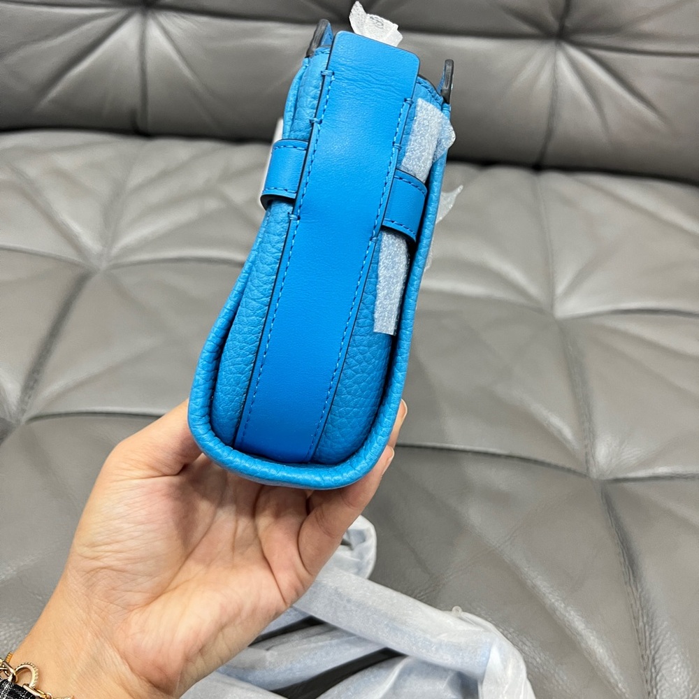 NWT Coach Swagger Wristlet/Crossbody Turquoise # 53032 Retail $275 - Picture 3 of 11